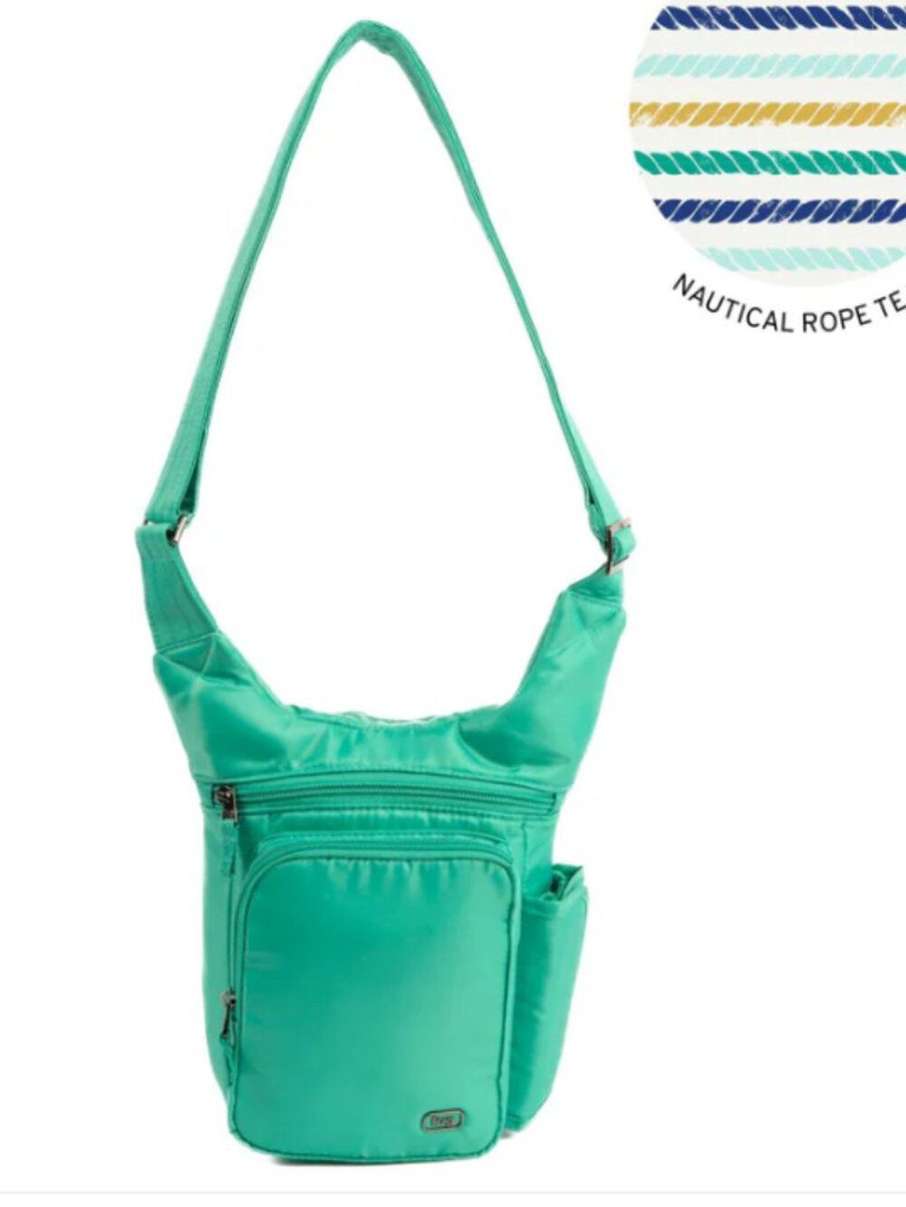 Lug Pivot Oasis Teal Crossbody Sling Bag with Water Bottle Holder